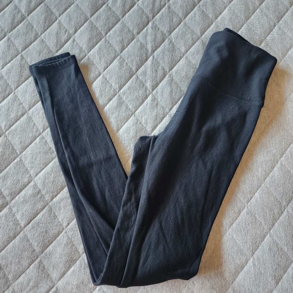 Orvis Black Fleece Lined Leggings Small